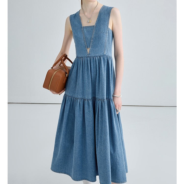 Denim Strap Dress For Women - Alsy store