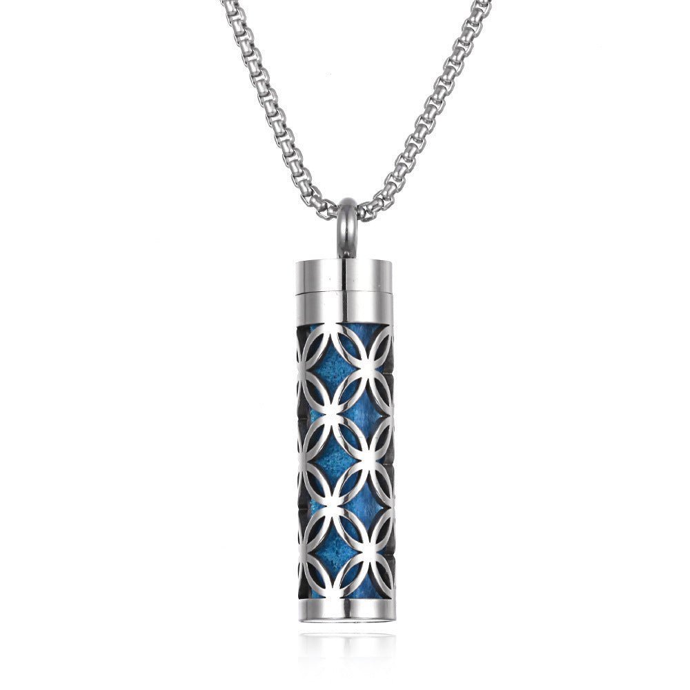 Aromatherapy Pendant Perfume Bottle Essential Oil Titanium Steel - Alsy store