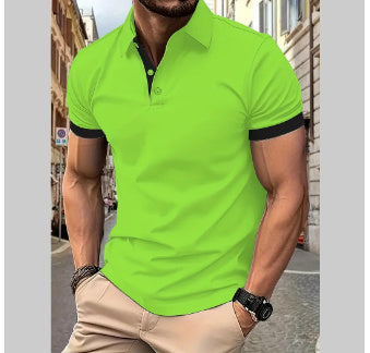 Men's Short Sleeve Business Shirt Summer Casual Polo Shirts - Alsy store