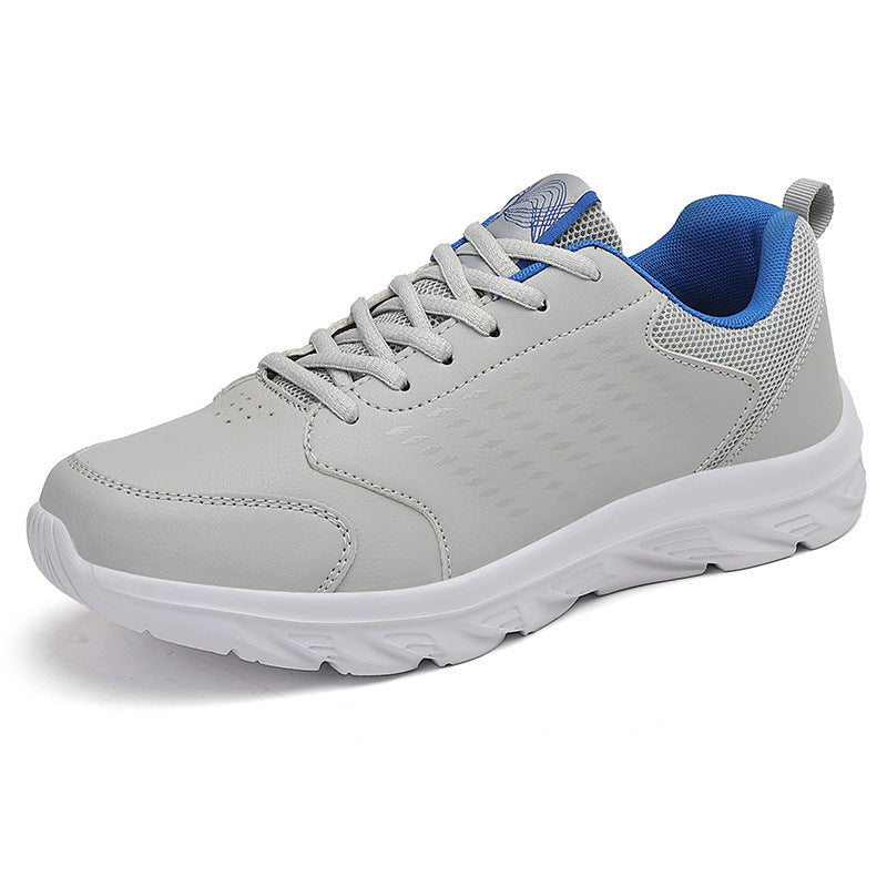 Plus Size Men's Waterproof Leather Sneakers