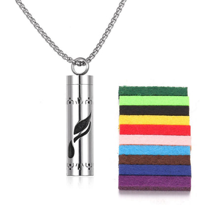 Aromatherapy Pendant Perfume Bottle Essential Oil Titanium Steel - Alsy store