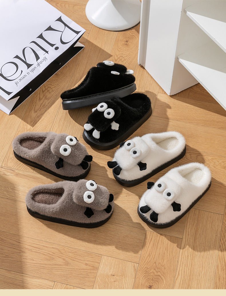 Briquette Couple Household Thermal Cotton Slippers - Alsy store