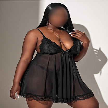 Oversized Underwear Mesh Perspective Nightdress Clothes For Women - Alsy store