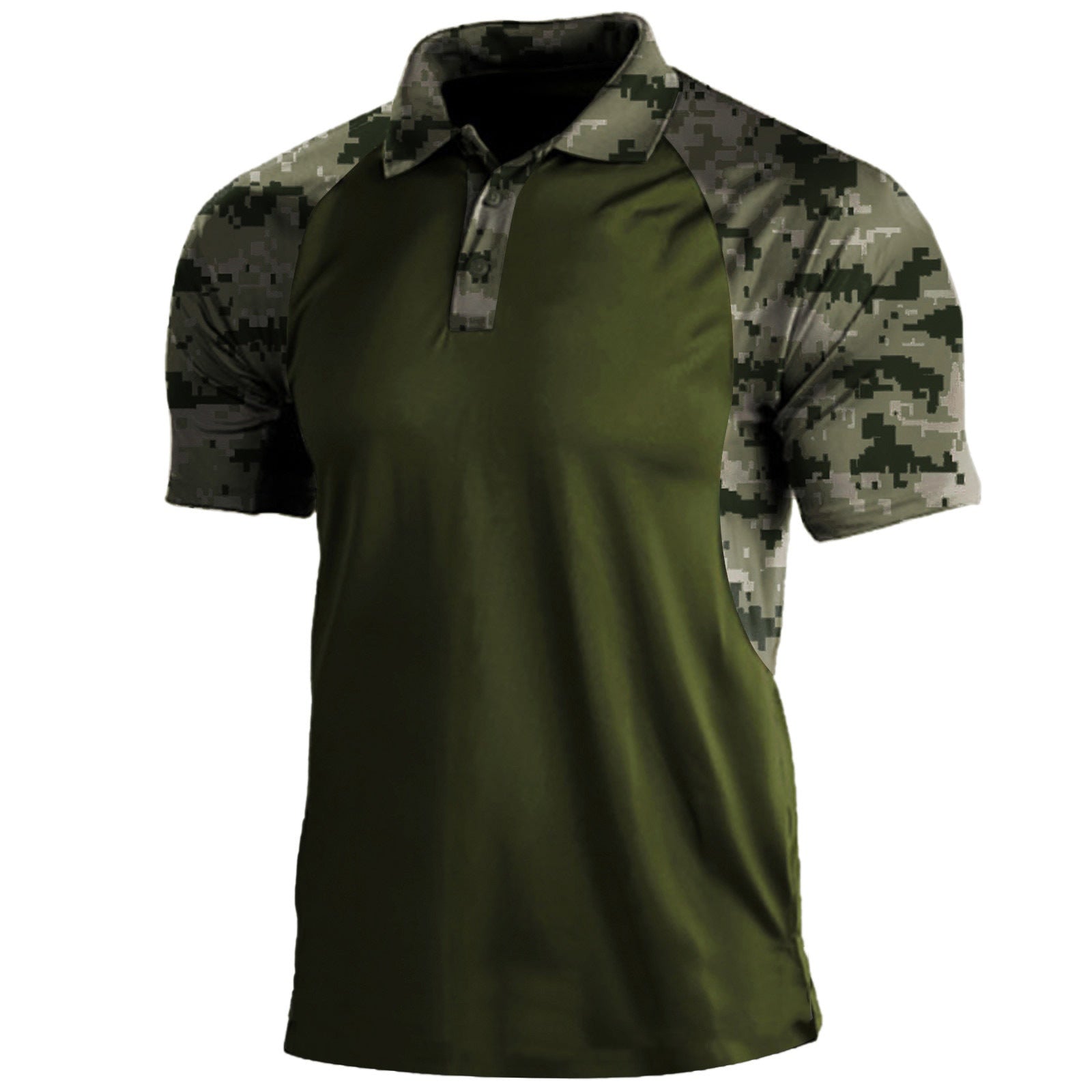 Polo Shirt Lapel Zipper Short-sleeved T-shirt Men - Alsy store