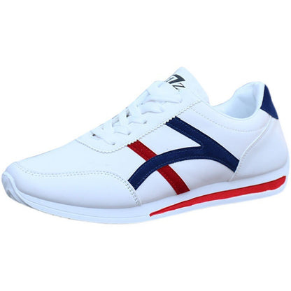 Lightweight White Leather Waterproof Sneakers