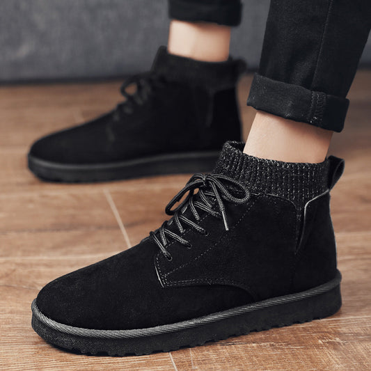 Thickened High-top Bread Men's Shoes Northeast Cotton Shoes Men - Alsy store