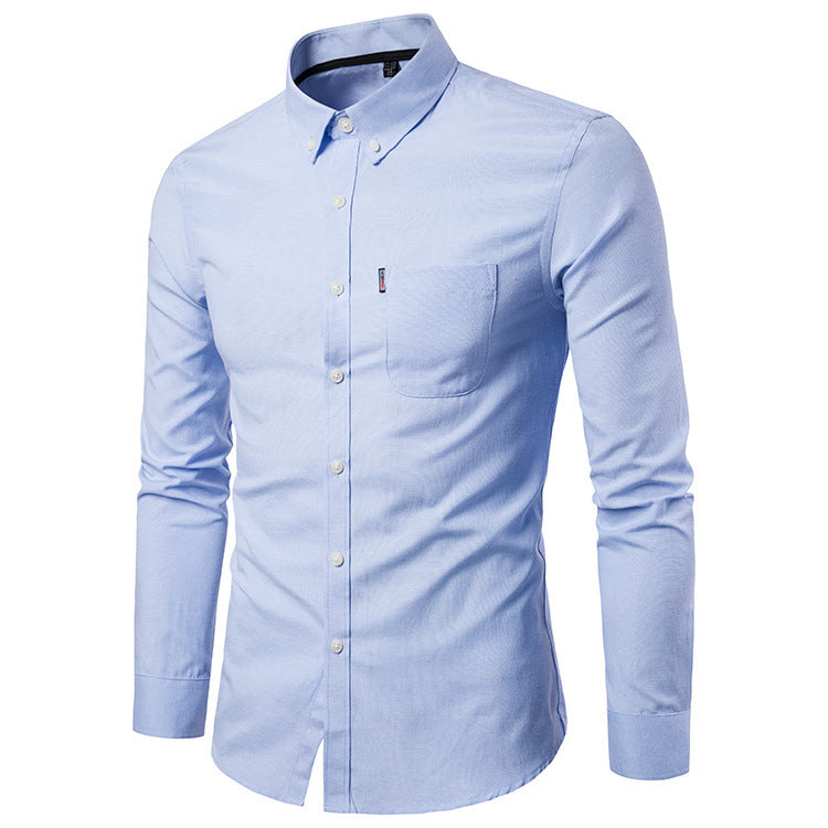 Men S Shirts Korean Men Slim Long Sleeve Dress Shirt - Alsy store