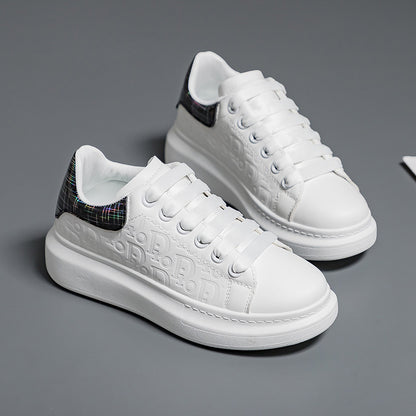 White shoes for women, Korean version Instagram for students, thick soled sports shoes for women, casual sponge cake shoes for women