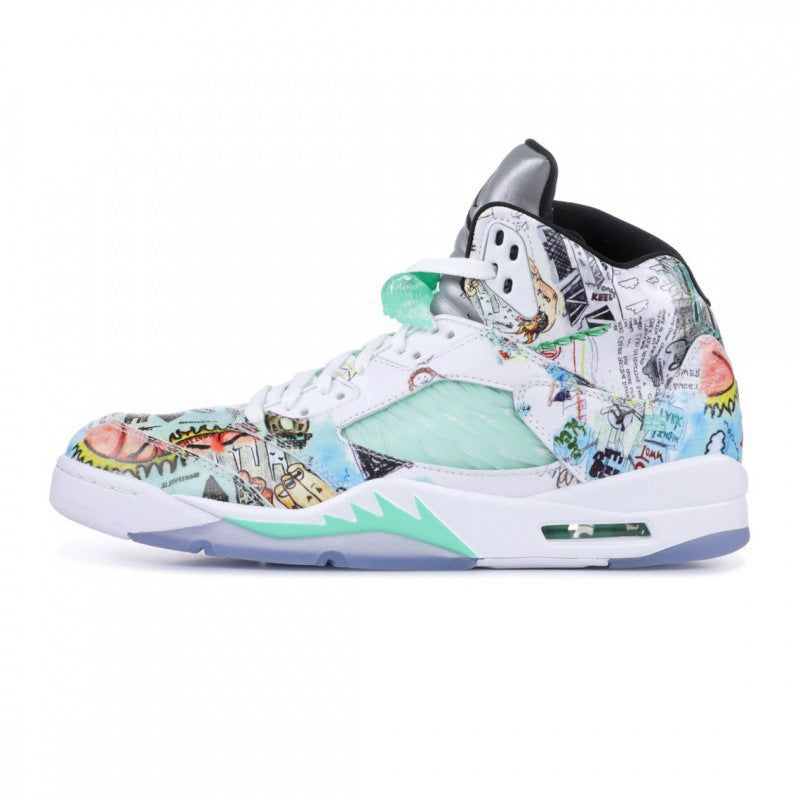 Factory Outlet AJ5 Black and White Cicada Wing Guo Allen Knicks Joe 5 Fresh Prince Sports Basket for Men and Women Alsy store