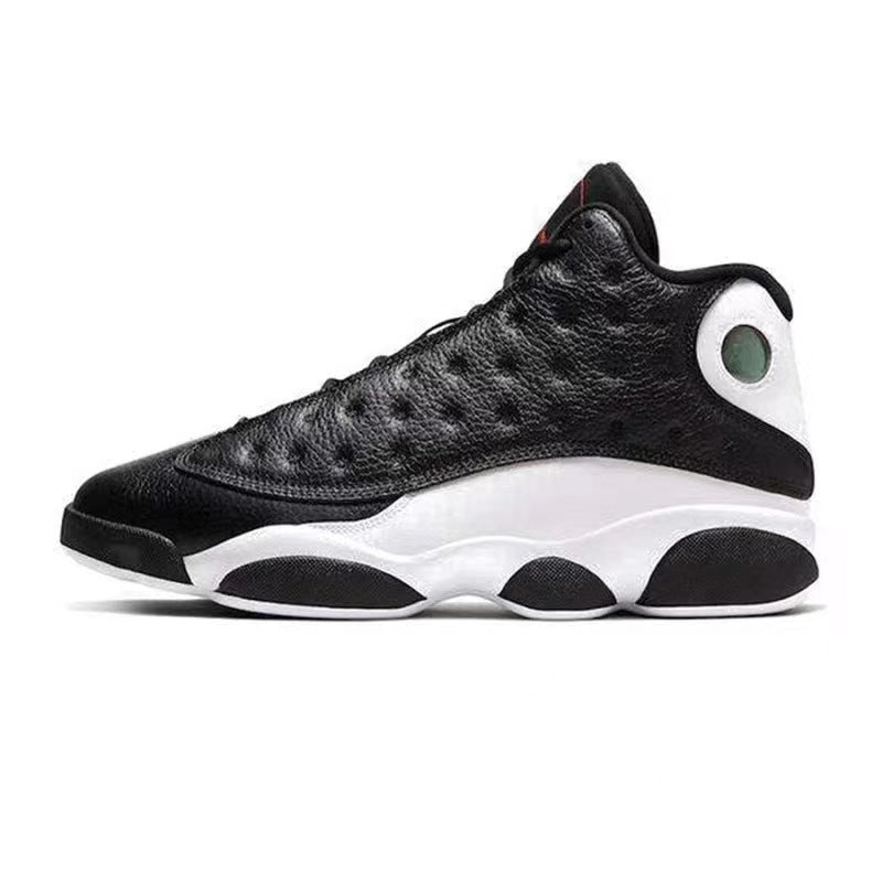 Aj13 Basketball Shoes Black and White Panda Men's Shoes Chinese Navy Blue Obsidian Qiao 13 High-top Sports Pure Original Putian Alsy store