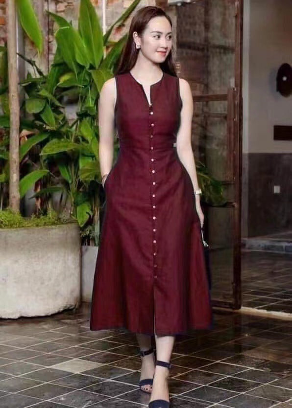 Amazon Cross-Border 2022 Summer New Fashion Elegant Dress Slimming Look Solid Color Skirt Wholesale Alsy store