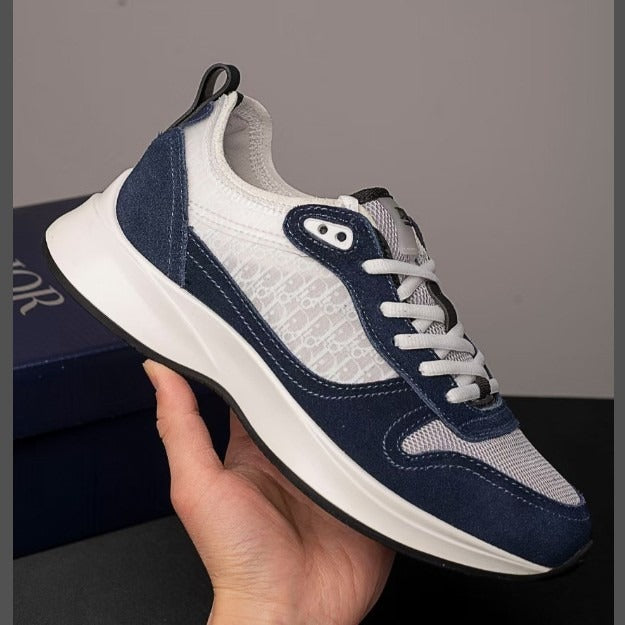 Cross-Border European Station B25 Printed Letter Cd Patchwork Low-Top Breathable Lace-Up Trendy Casual Shoes Trendy Men's Shoes Alsy store