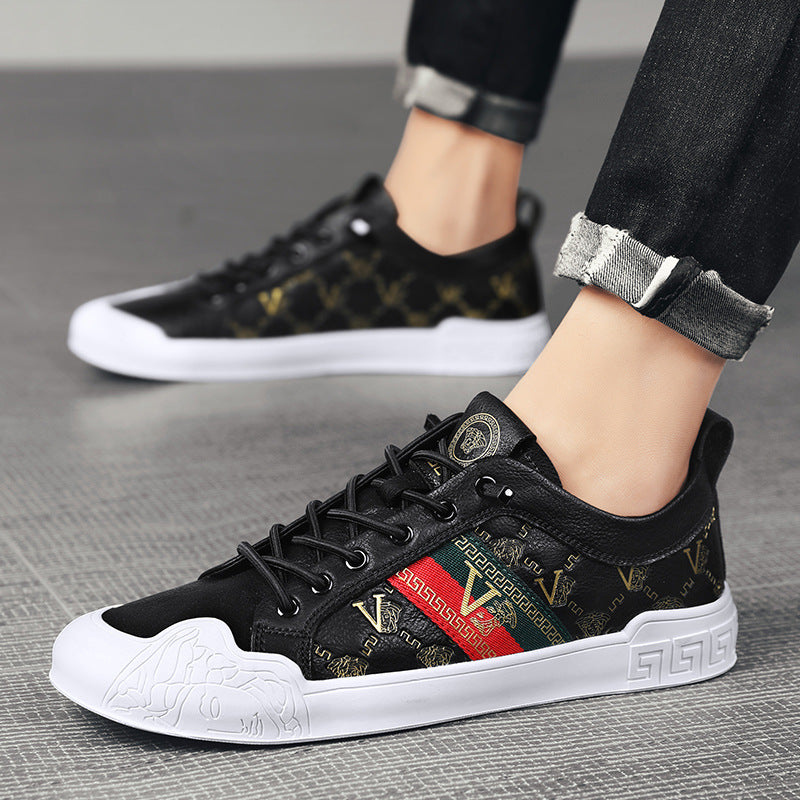 European Station's New Lazy Sneakers Spring and Summer British Men's Shoes Genuine Leather Trendyy Versatile Slip-On Breathable Casual Leather Shoes Alsy store