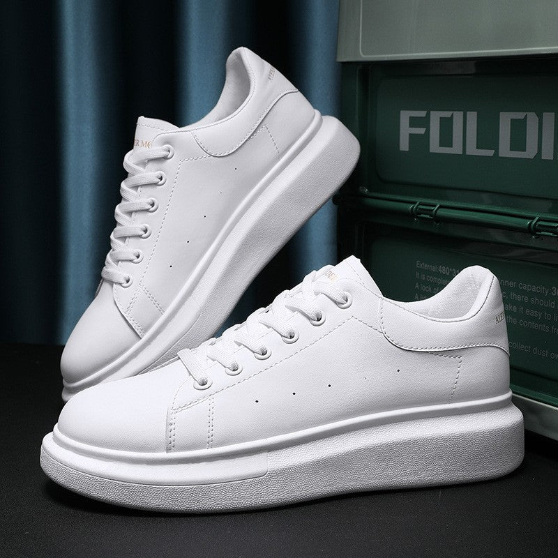 Makun Men's Height Increase Skateboard Shoes Lightweight Korean Style Couple Shoes Men's Sporty Casual Versatile Small White Alsy store