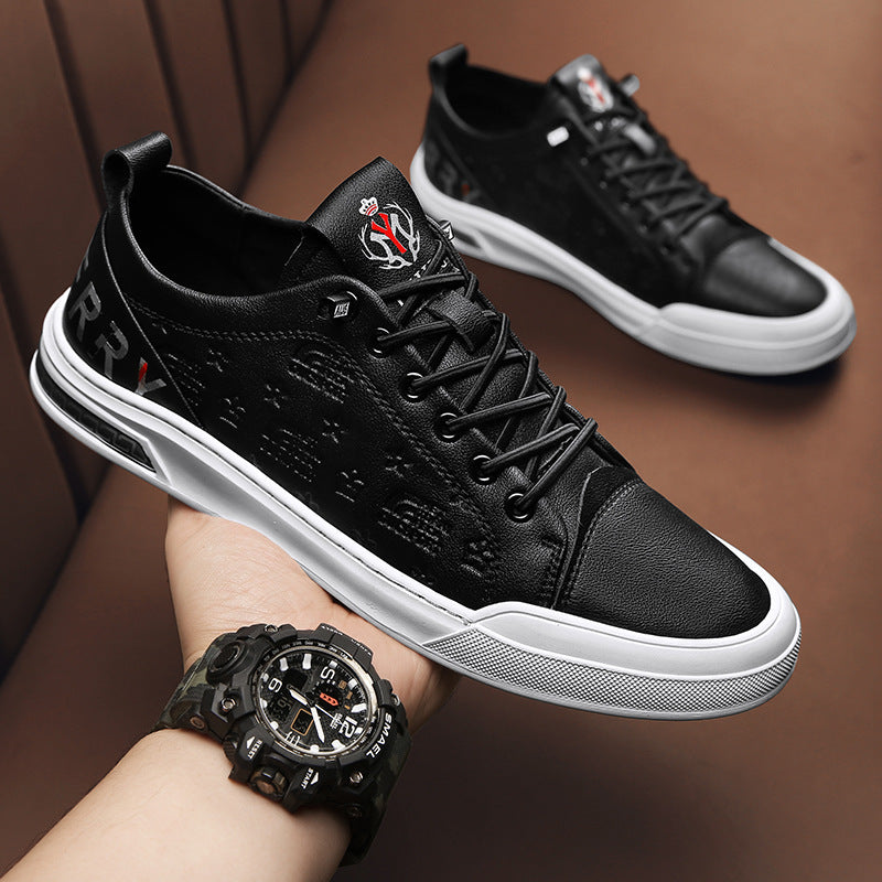 European Station's New Lazy Sneakers Spring and Summer British Men's Shoes Genuine Leather Trendyy Versatile Slip-On Breathable Casual Leather Shoes Alsy store