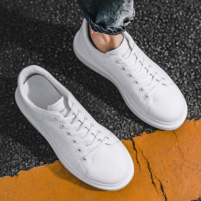 Makun Men's Height Increase Skateboard Shoes Lightweight Korean Style Couple Shoes Men's Sporty Casual Versatile Small White Alsy store