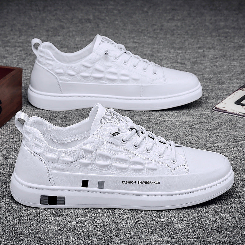 2024 Spring New Europe Station Live Men's Shoes Fashion Casual Board Shoes Autumn Trendy Shoes Round Head White Shoes Alsy store