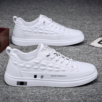 2024 Spring New Europe Station Live Men's Shoes Fashion Casual Board Shoes Autumn Trendy Shoes Round Head White Shoes Alsy store