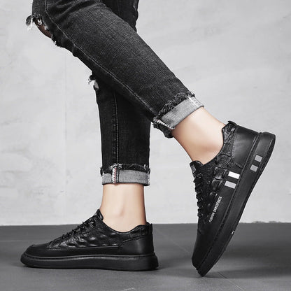 2024 Spring New Europe Station Live Men's Shoes Fashion Casual Board Shoes Autumn Trendy Shoes Round Head White Shoes Alsy store