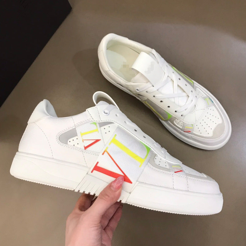 European and American thick-soled casual shoes 2025 new letters fashion height sneaker Joker mesh breathable lightweight cross-border Alsy store