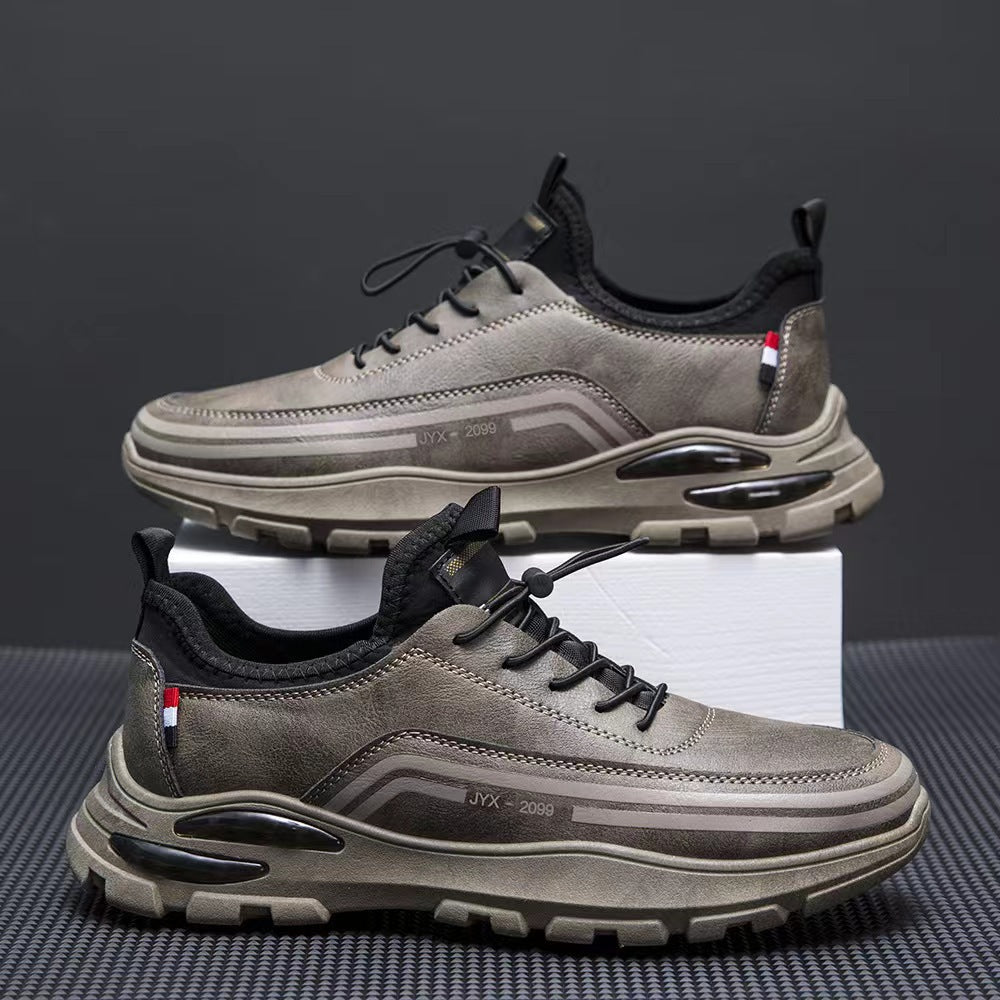 Foreign Trade Men's Shoes Autumn and Winter New Fashion sneaker Men's Leather Casual Trendy Shoes Leather Men's Torre Shoes Single Cotton Same Style Alsy store