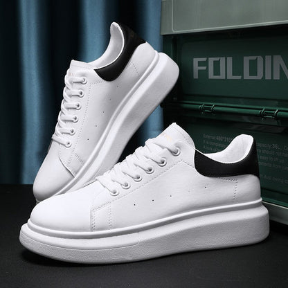 Makun Men's Height Increase Skateboard Shoes Lightweight Korean Style Couple Shoes Men's Sporty Casual Versatile Small White Alsy store