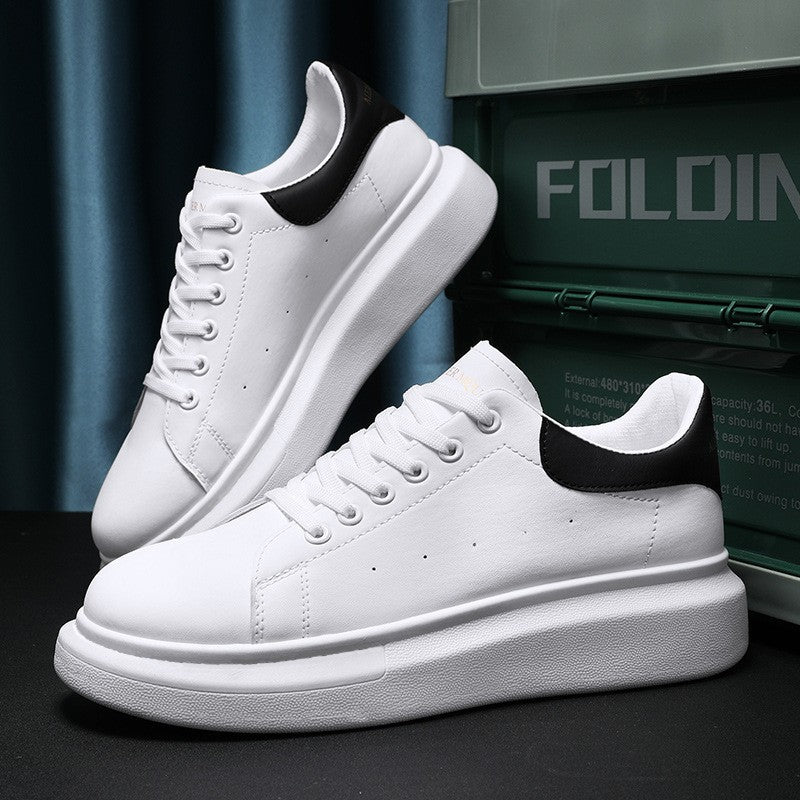 Makun Men's Height Increase Skateboard Shoes Lightweight Korean Style Couple Shoes Men's Sporty Casual Versatile Small White Alsy store