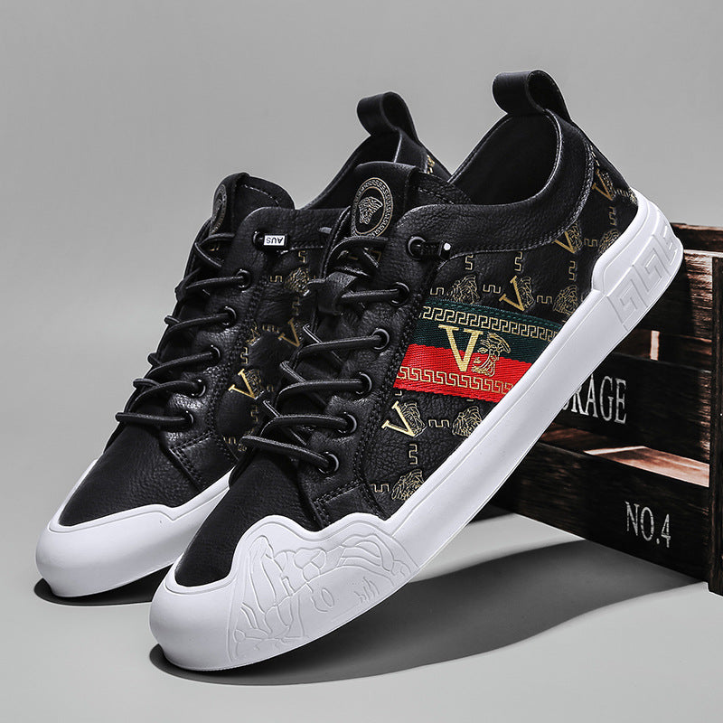 European Station's New Lazy Sneakers Spring and Summer British Men's Shoes Genuine Leather Trendyy Versatile Slip-On Breathable Casual Leather Shoes Alsy store