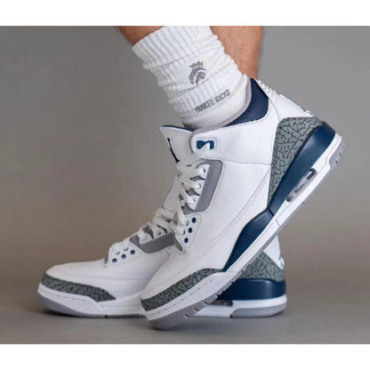 European Station Cross-Border Aj3 Men's and Women's Basketball Shoes Fujiwara Hao White Cement Black Warrior Beika Blue Joe 3 Sports and Casual Shoes Alsy store