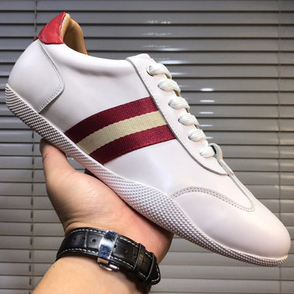 European High-End Trendy Men's Shoes, Big-Name Men's Leather Lace-Up Sports Casual Shoes, Breathable Genuine Leather Sneakers Alsy store