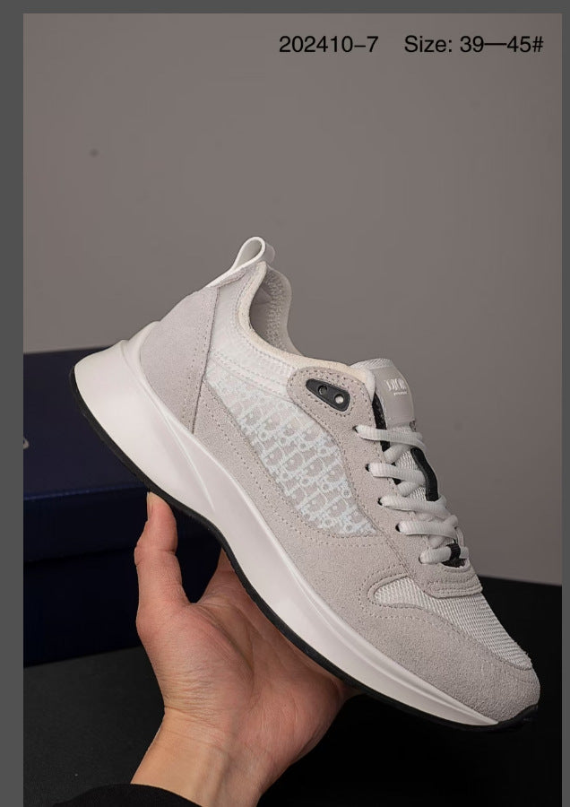 Cross-Border European Station B25 Printed Letter Cd Patchwork Low-Top Breathable Lace-Up Trendy Casual Shoes Trendy Men's Shoes Alsy store