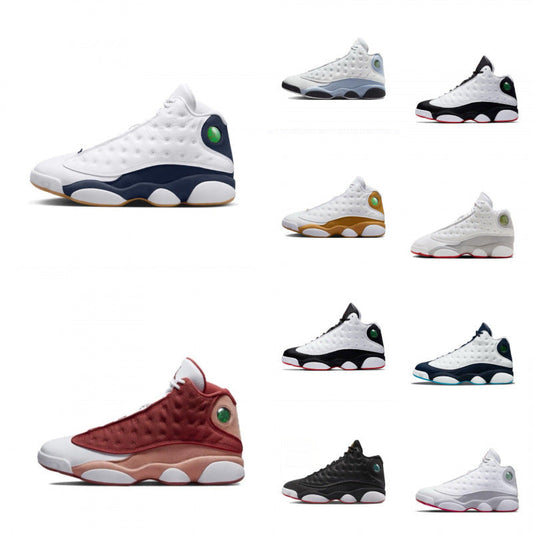 Aj13 Basketball Shoes Black and White Panda Men's Shoes Chinese Navy Blue Obsidian Qiao 13 High-top Sports Pure Original Putian Alsy store