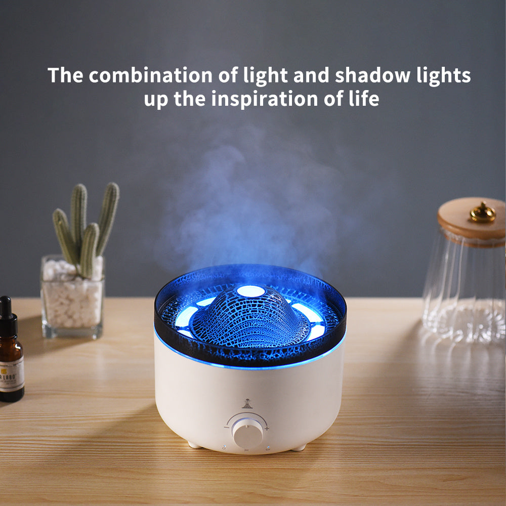 Mute Of New Small Simulated Flame Volcano Humidifier