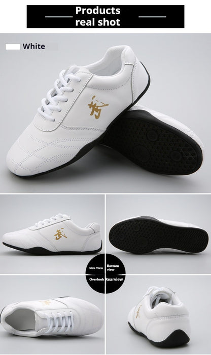 Genuine Leather Professional Male Practice Shoes Tai Chi Martial Arts Shoes