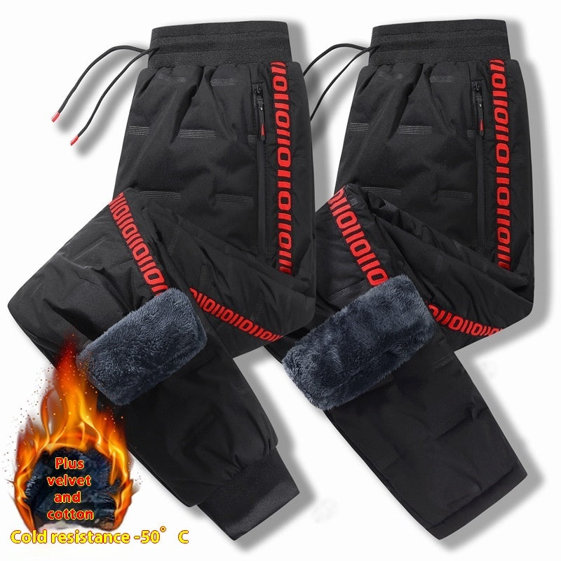 Spring, Autumn And Winter Sports Pants Padded Fleece Trousers