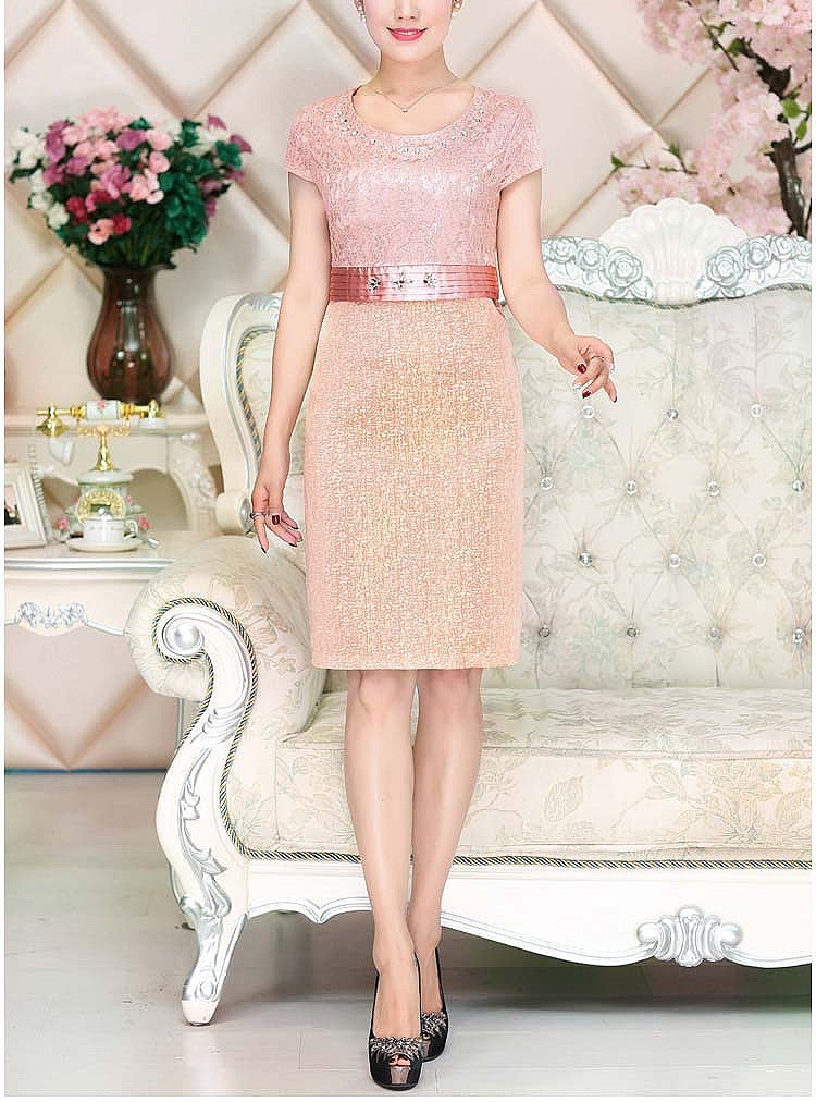 Simple Solid Color Mother Dress Wedding Suit Skirt - Alsy store