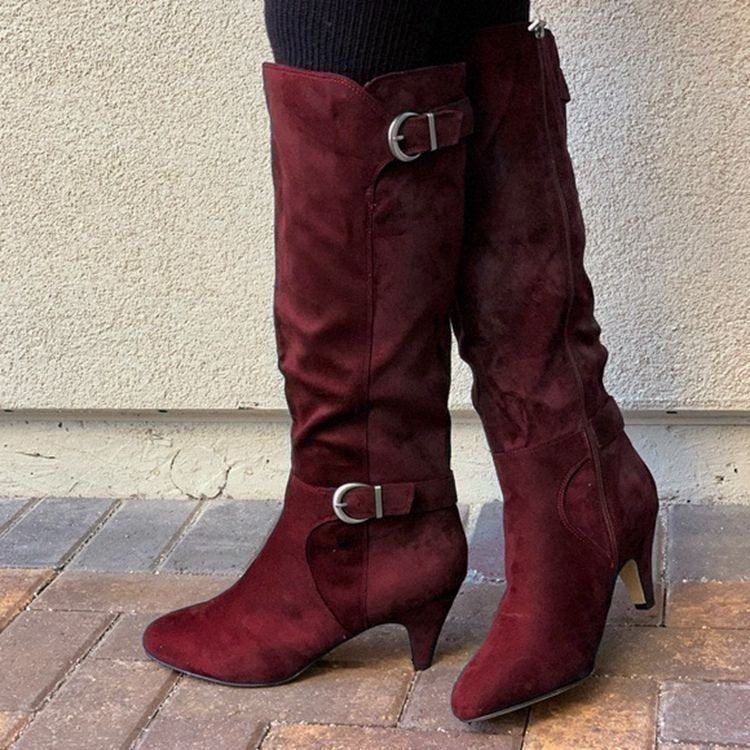 Western Boots Winter Shoes Wide Calf Long Boots For Women - Alsy store