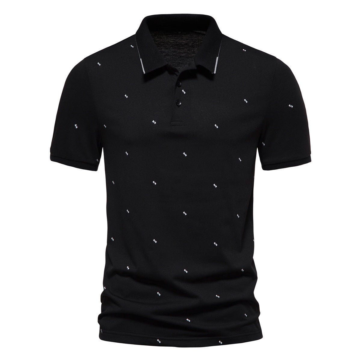 Men's Lapel Short Sleeve T-shirt Printed Casual - Alsy store