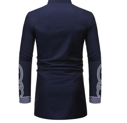 African Dashiki Robe Print Dress Shirt Men Hipster Hip Hop Casual - Alsy store