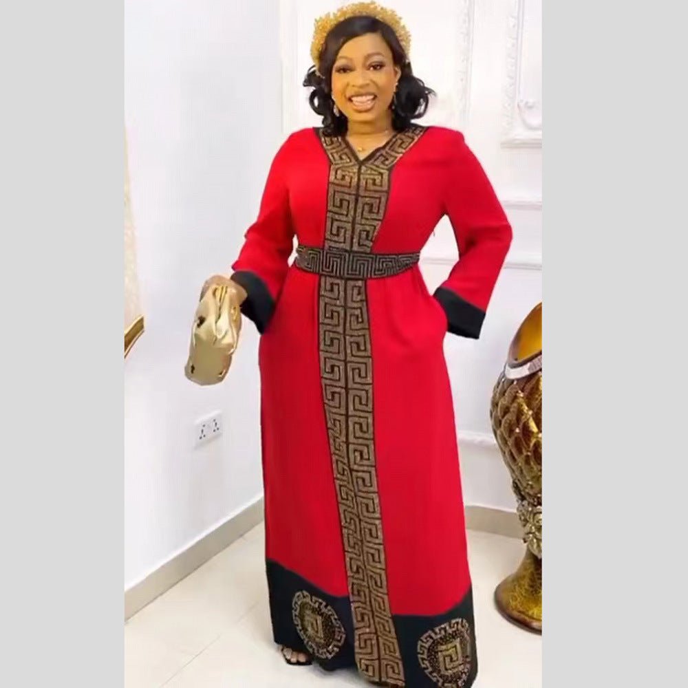 African Ethnic Style Women's Clothing Dress Robe - Alsy store