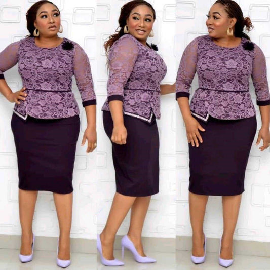 African Women High Quality Lace Party Dress - Alsy store