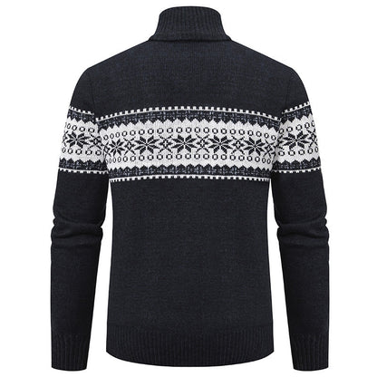 European Size Autumn And Winter Knitting Cardigan Top Coat For Men