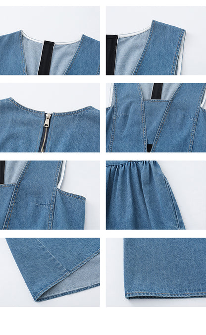 Denim Strap Dress For Women - Alsy store