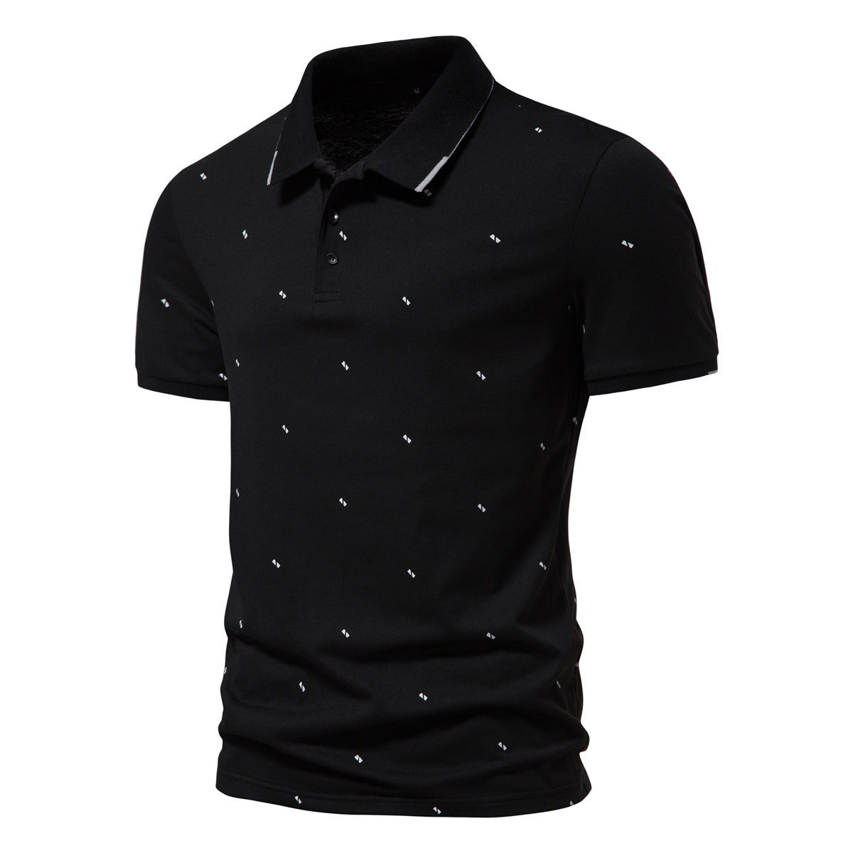 Men's Lapel Short Sleeve T-shirt Printed Casual - Alsy store