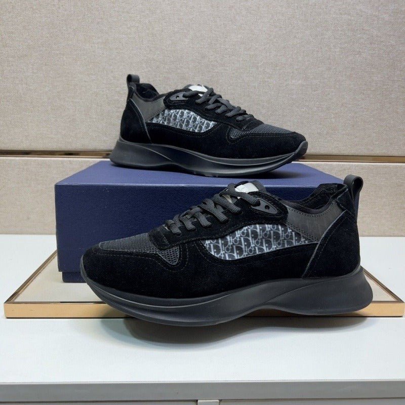 Cross - Border European Station B25 Printed Letter Cd Patchwork Low - Top Breathable Lace - Up Trendy Casual Shoes Trendy Men's Shoes - Alsy store