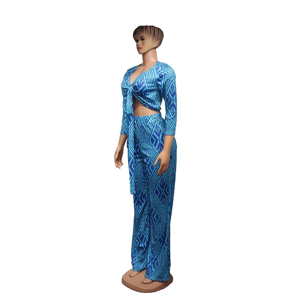 African Women Fashion Tops And Pants Set - Alsy store