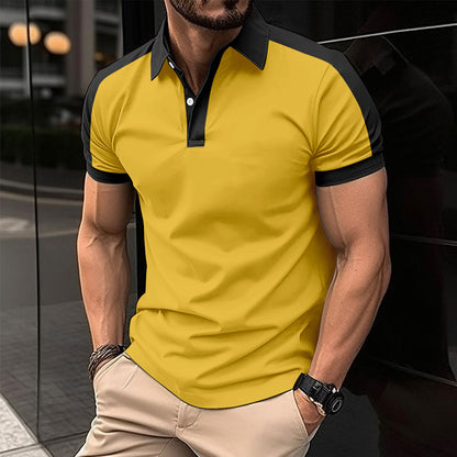 Men's Short Sleeve Business Shirt Summer Casual Polo Shirts - Alsy store