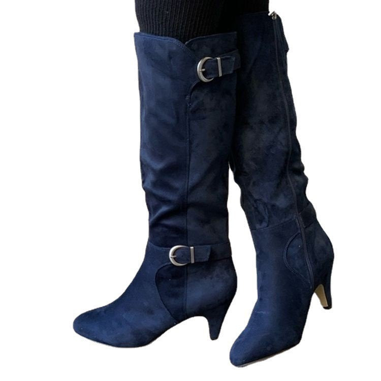 Western Boots Winter Shoes Wide Calf Long Boots For Women - Alsy store