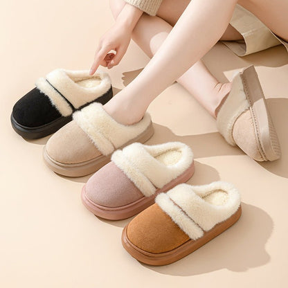 Cotton Slippers Women's Thick Bottom Non-slip Indoor Slippers - Alsy store