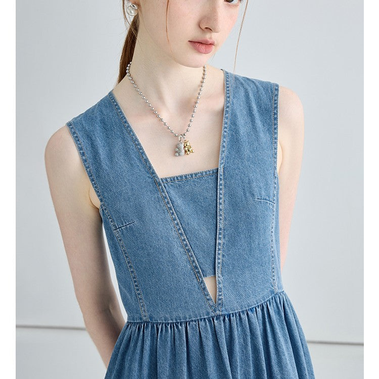 Denim Strap Dress For Women - Alsy store